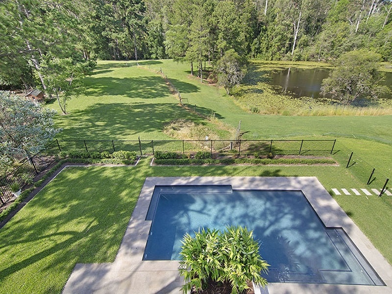 Concrete pool view from above