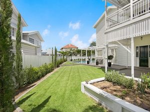 Landscaping and Queenslander style home in Clayfield Brisbane